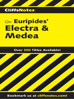 cover image of CliffsNotes on Euripides' Electra & Medea